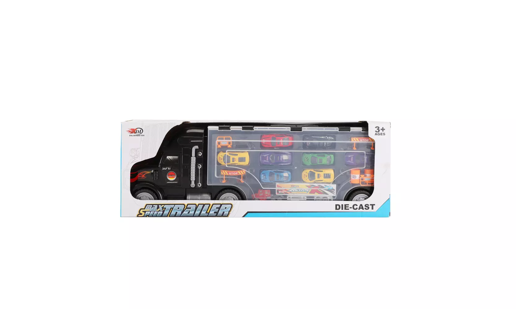 2-Sided Carrier Truck Toy Cars, Transport Trucks Toy for Kids Boys Girls - Second Medium