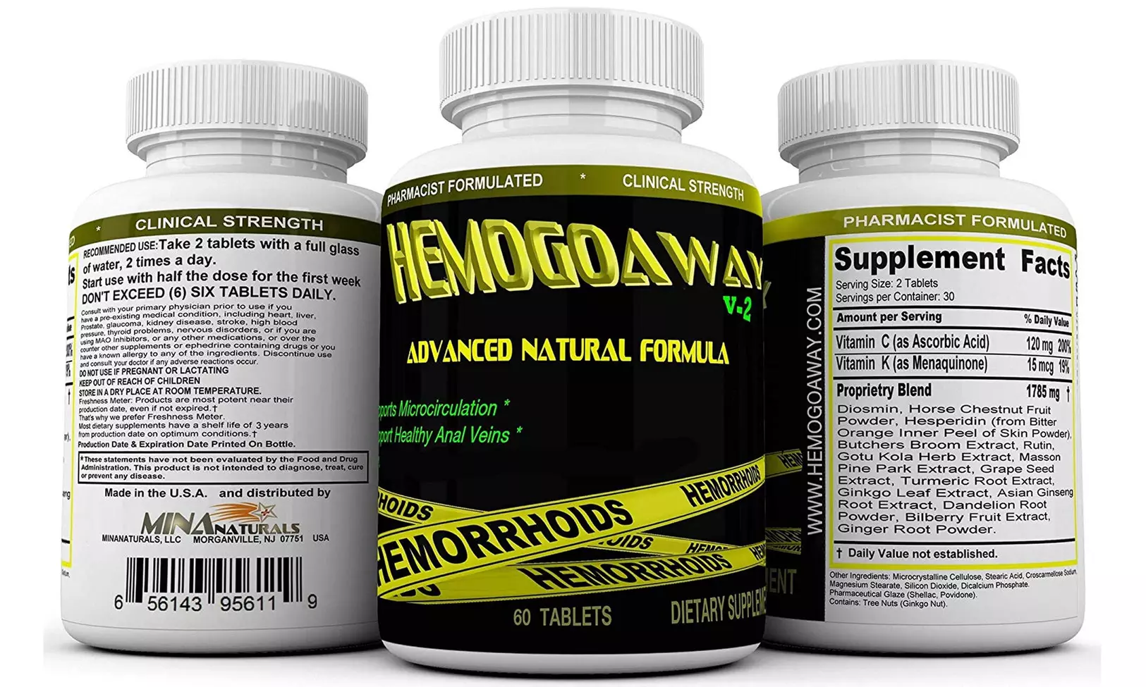 HEMOGOAWAY Natural Hemorrhoid Treatment and Pain Relief Pills. - Second Medium