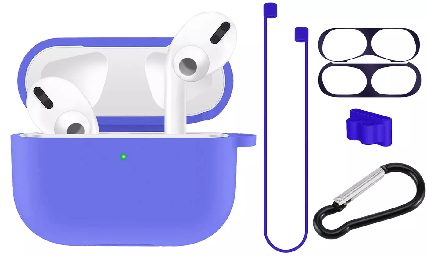 5 in 1 Apple AirPods Pro Soft Silicone Full Protective Shockproof Case Cover