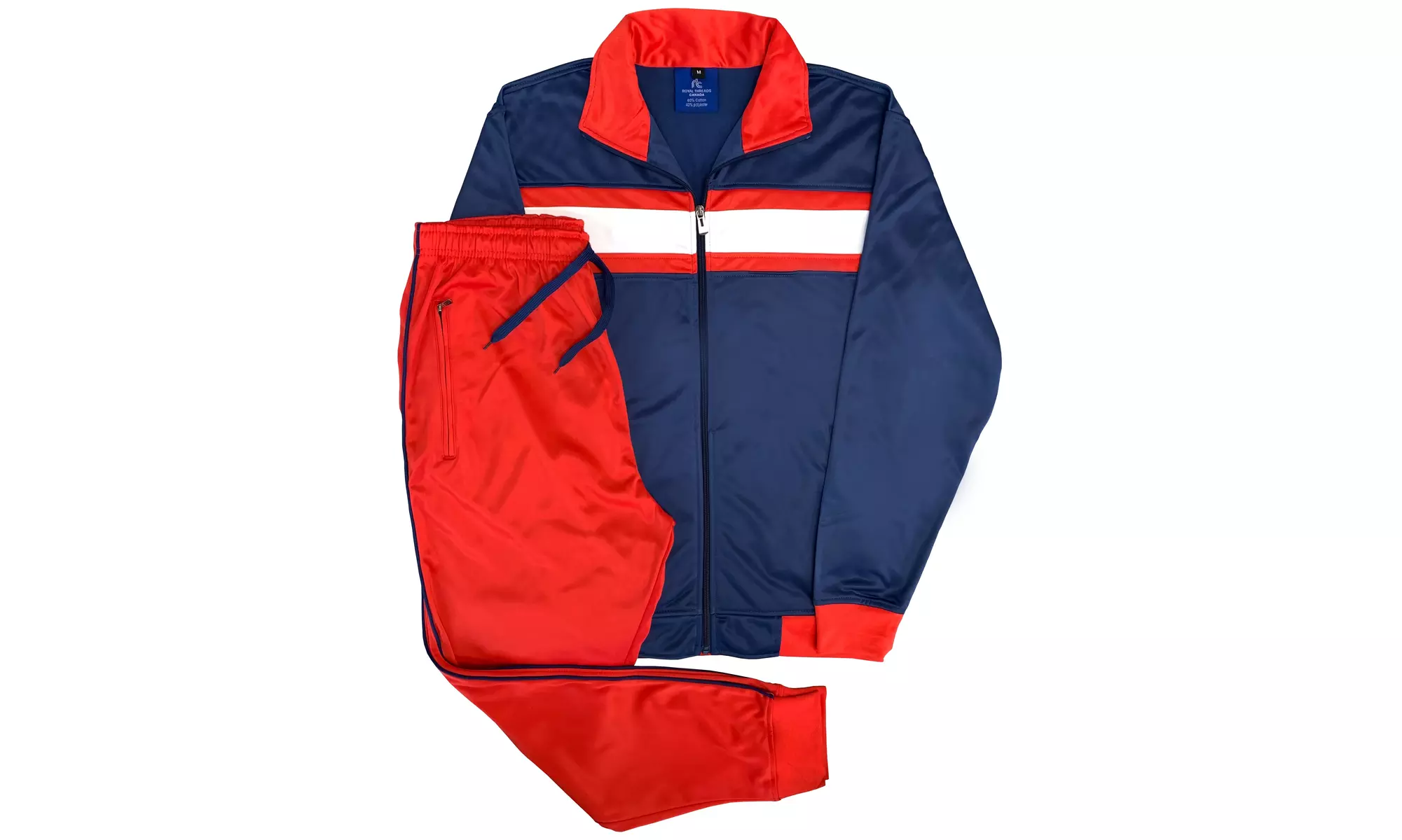 Royal Threads Men's Full Zip Tracksuit