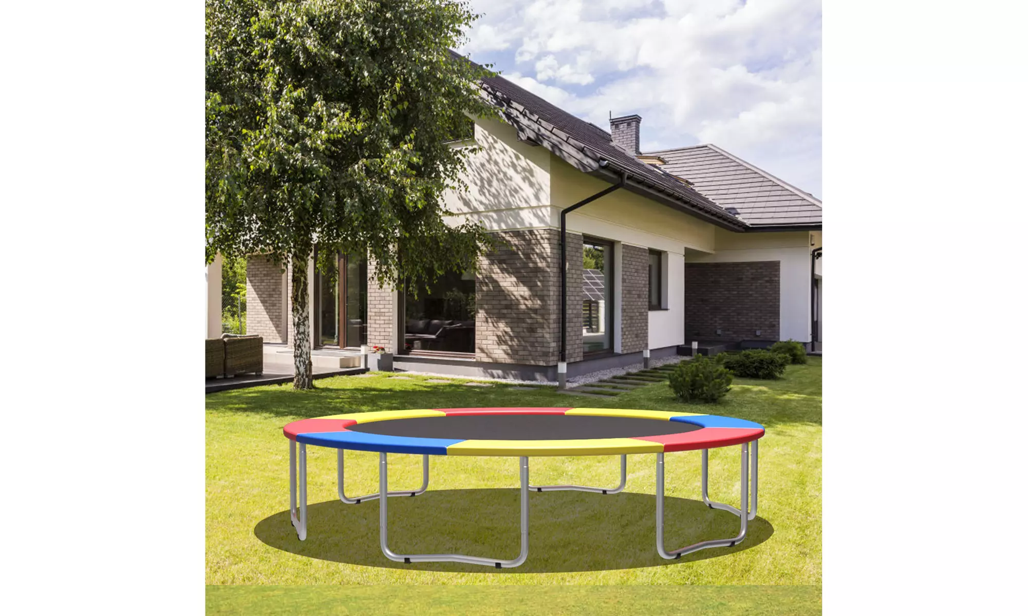 Costway 10FT Trampoline Replacement Safety Pad Bounce Frame Waterproof Spring