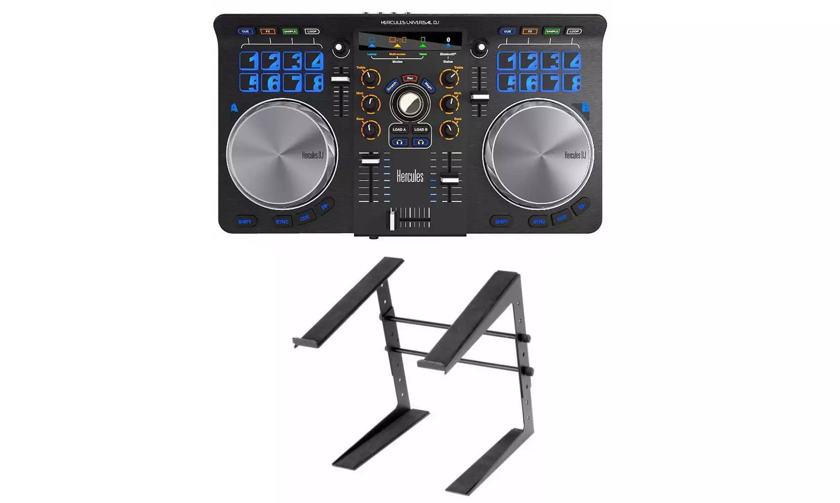 Hercules Universal DJ Controller with Laptop Stand - Primary Image