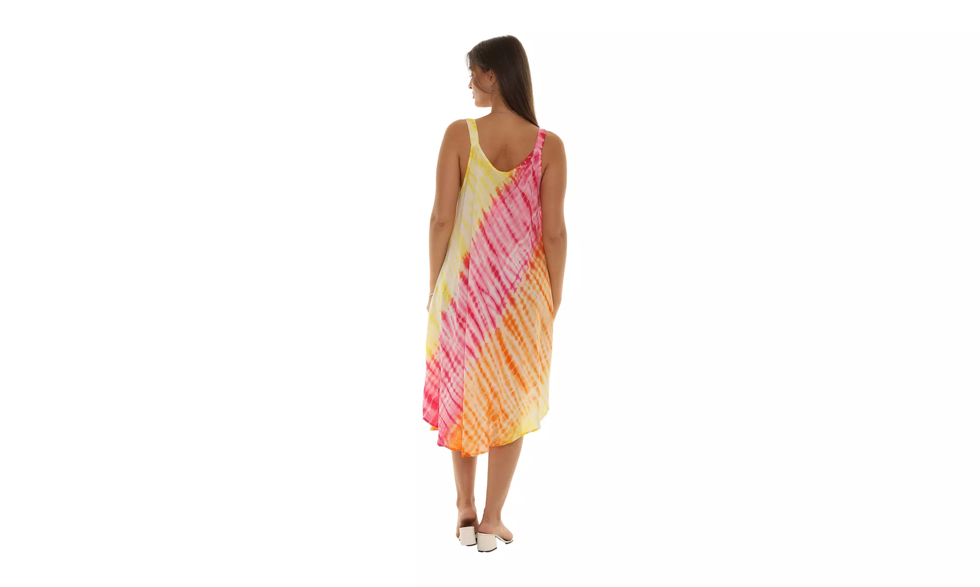 Brush Paint Skinny Strap Sleeveless Dress