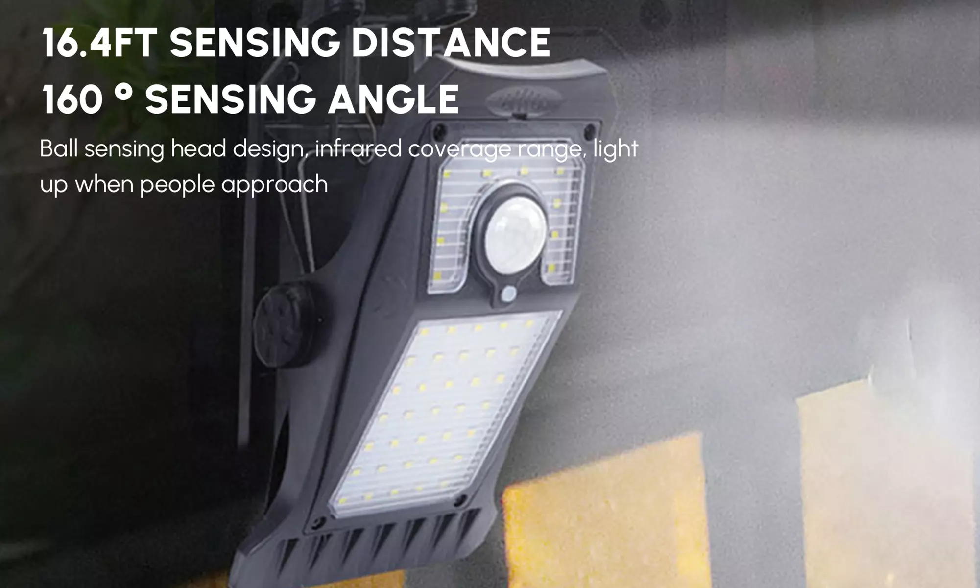 3 Modes Solar Lights Outdoor Clip Motion Sensor Lights for Fence Garage Patio