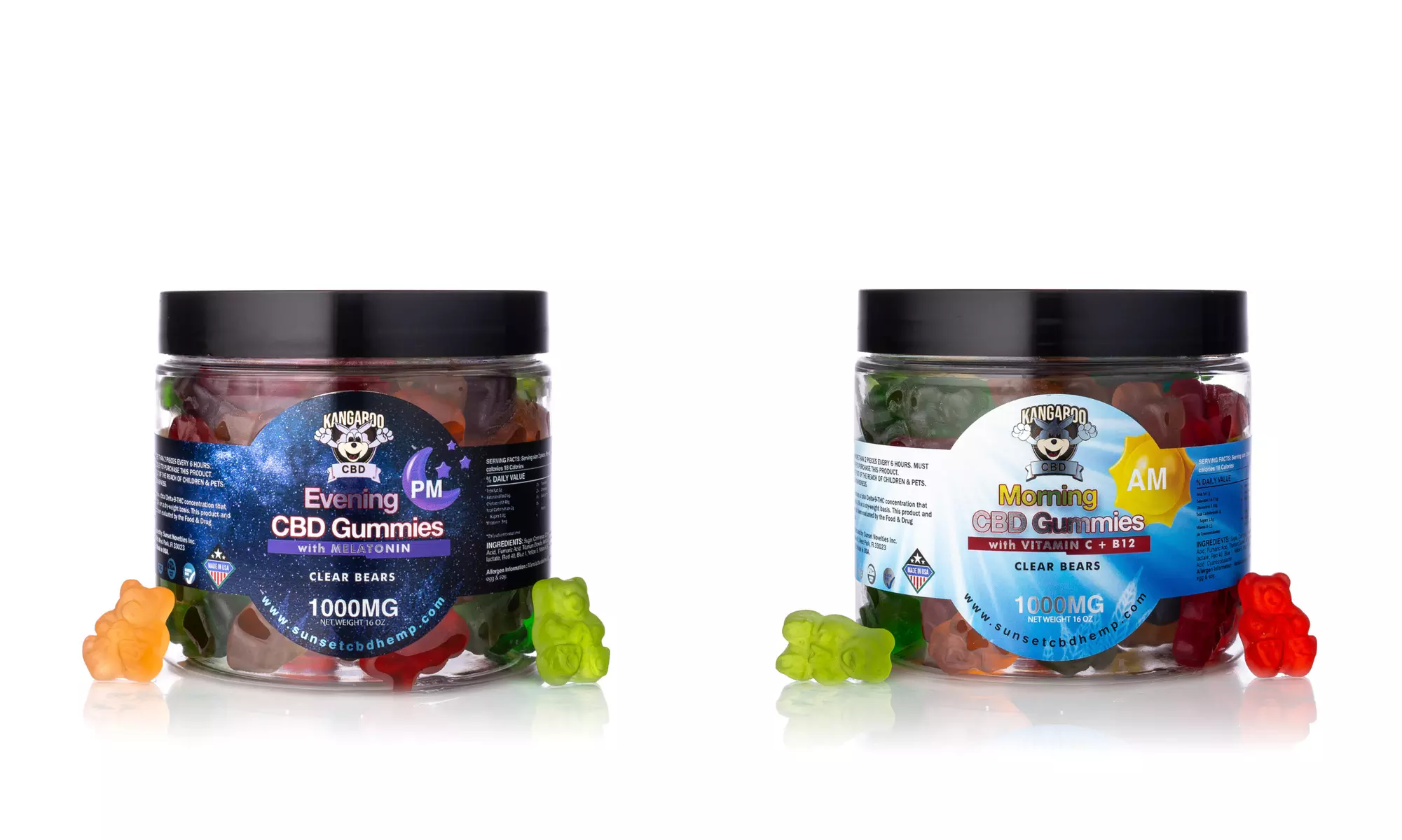 AM / PM BUNDLES - CBD Gummies from Kangaroo - Multiple Options Available