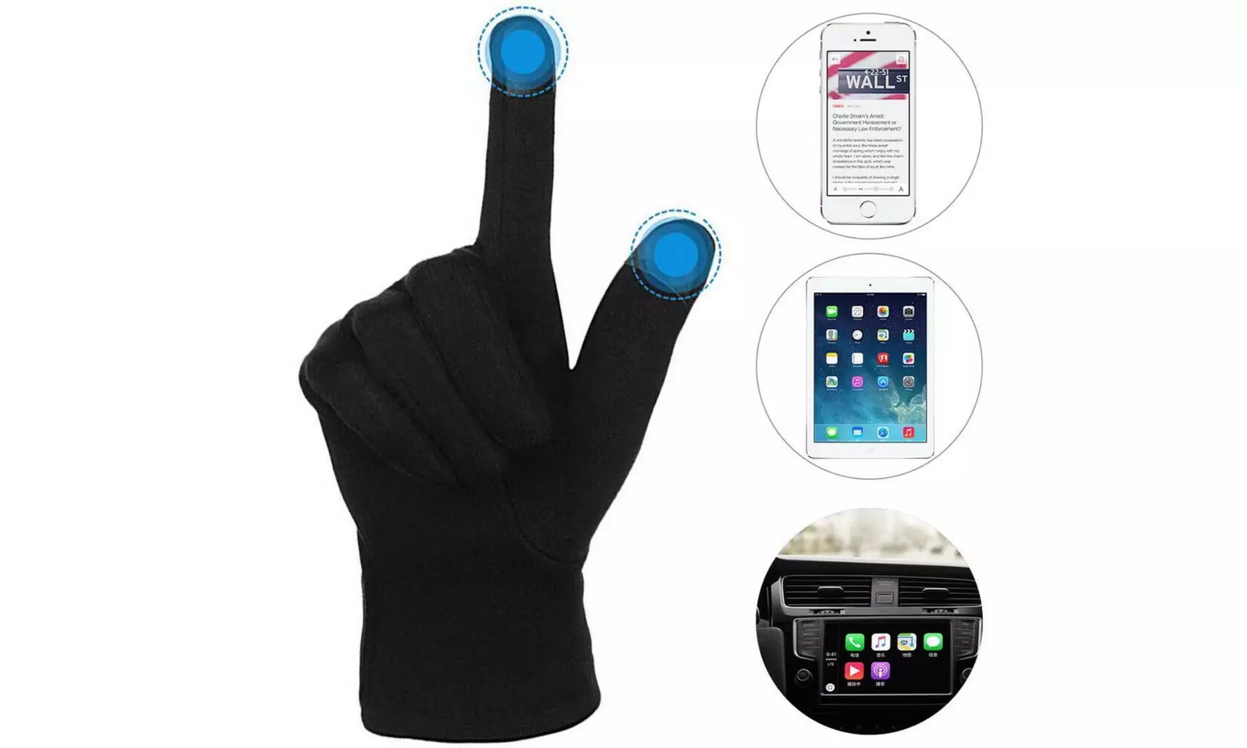 Touchscreen Gloves & Bluetooth Beanie Hat Set