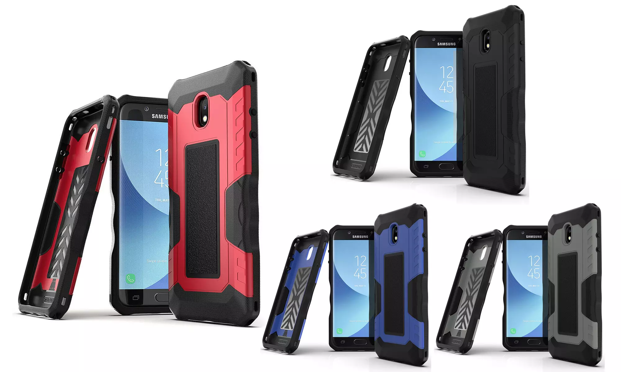 Anti-Slip Slim Armor TPU with Hard Shell Phone Case for Samsung J7 (2018) - Primary Image