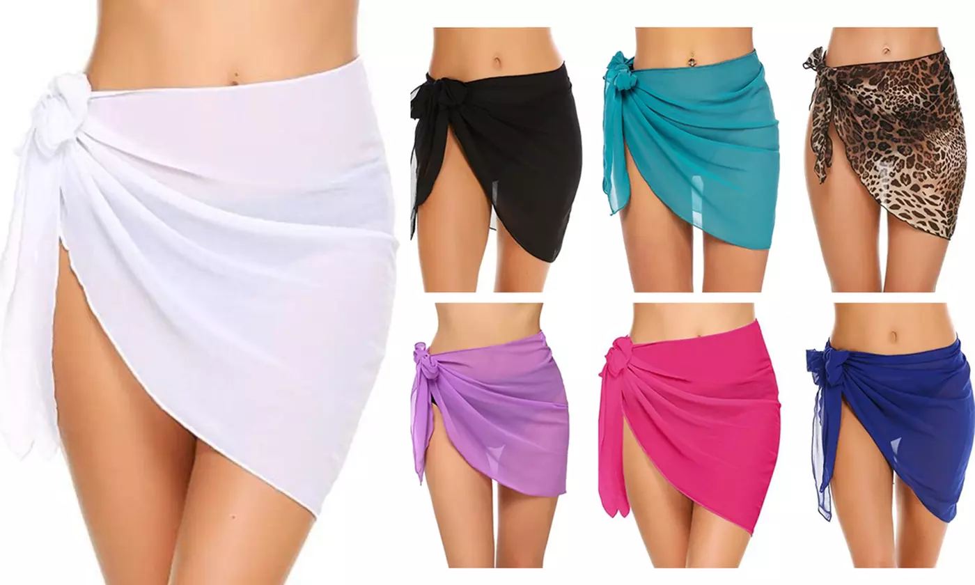 Women Beach Sarong Bathing Suit Wrap Skirt Sheer Bikini Swimsuit Cover Ups - Primary Image