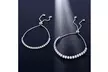 4mm/3mm Vintage Clear CZ Stone Women Trendy Adjustable Chain Jewelry - Second Medium