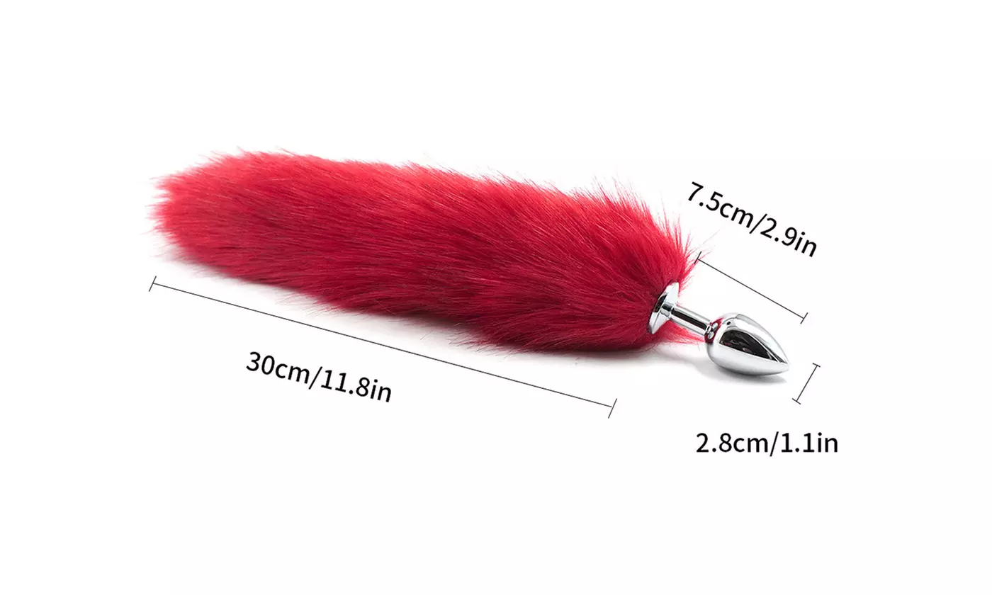 Aluminum Alloy Fox Tail Anal Plug Insert Sexy Toys Adult Cosplay