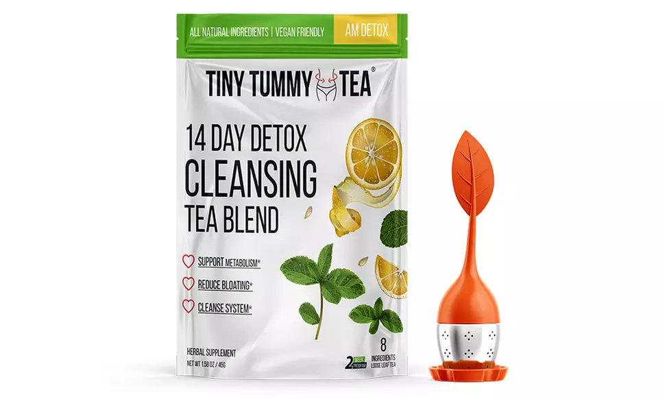 Tiny Tummy Cleanse Detox Tea with Infuser (2 Week Supply)