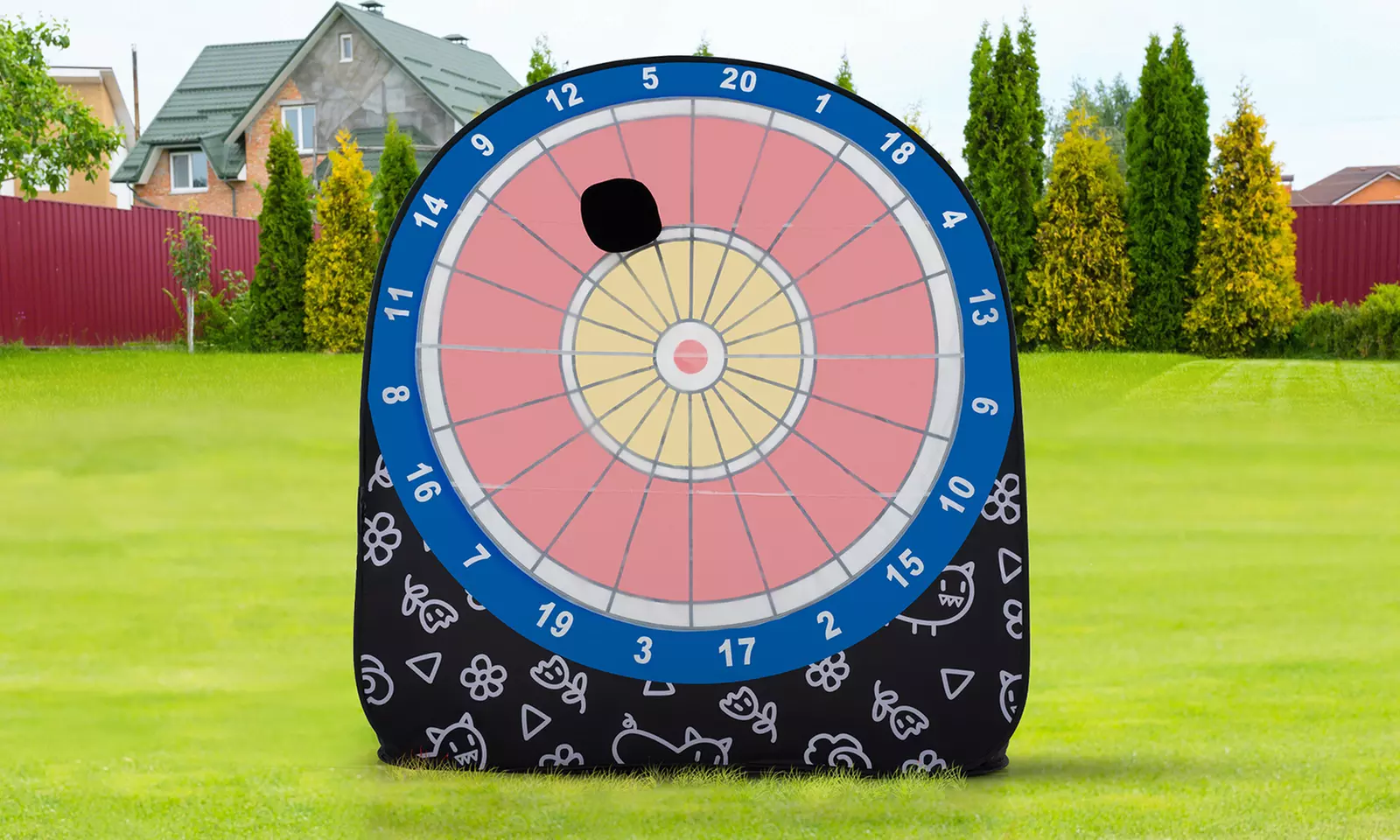 Costway Large Dart Board for Kids with 4 Kick Balls, Carrying Bag Giant - Primary Image