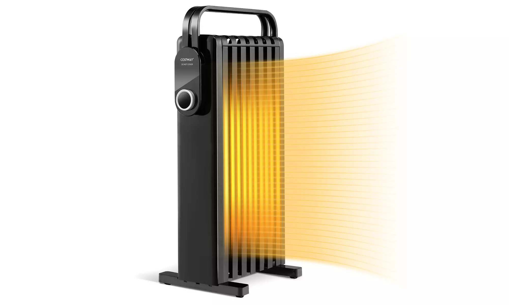 Costway 1500W Electric Space Heater Oil Filled Radiator Heater W/ Foldable Rack - Primary Image