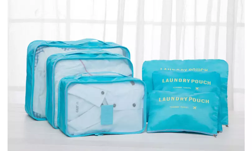 9Pcs Waterproof Clothes Storage Bags Packing Cube Travel Luggage Organizer Pouch