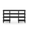 Image 7: Furinno Turn-N-Tube 4-Tier Multipurpose Wide Shelf, Espresso/Black
