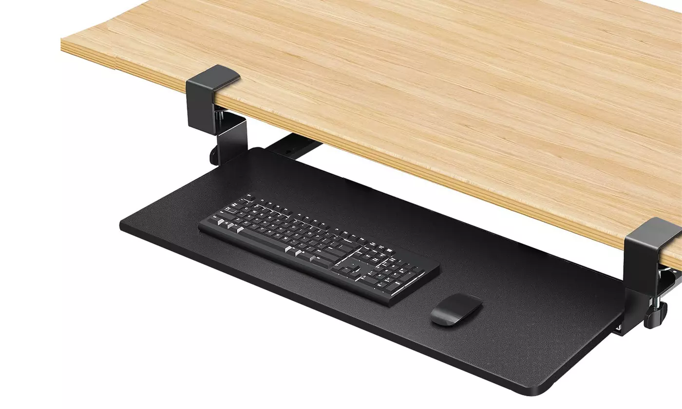  NewHome Retractable Under-Desk Keyboard and Mouse Tray