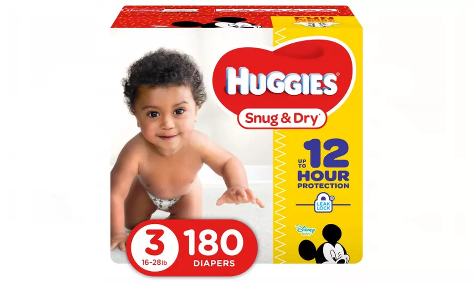 HUGGIES Snug & Dry Diapers, Size 3, 180 Count - Primary Image