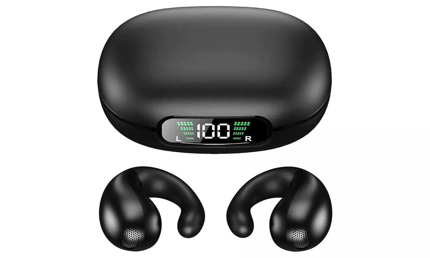 iMounTEK Bluetooth Headphones V5.3 Wireless Earbuds w/ LED Display Charging Case
