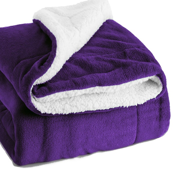 purple fleece blanket