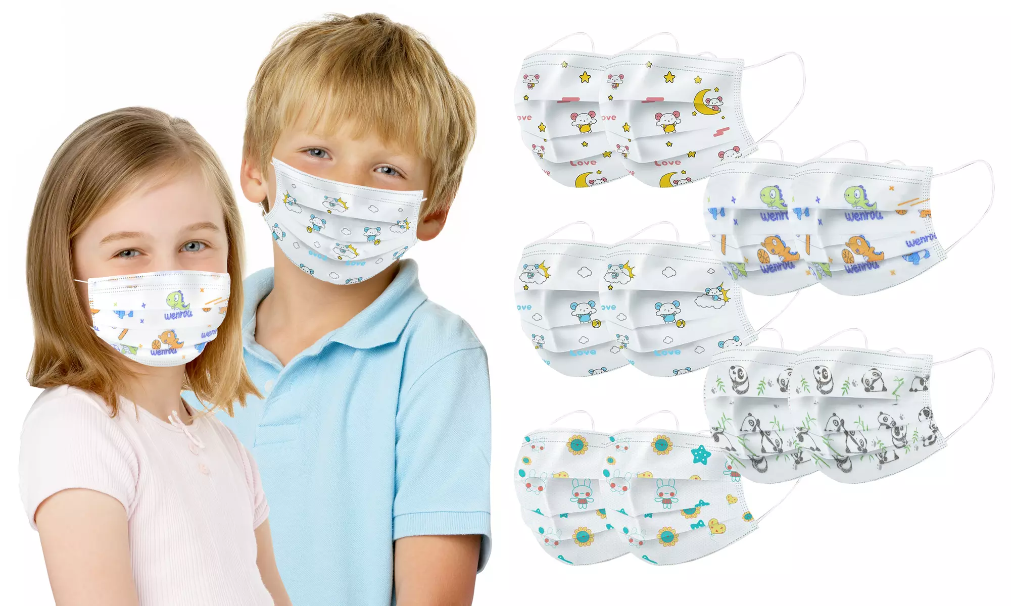 Disposable Kids Face Mask ( 50-Pack) - Primary Image