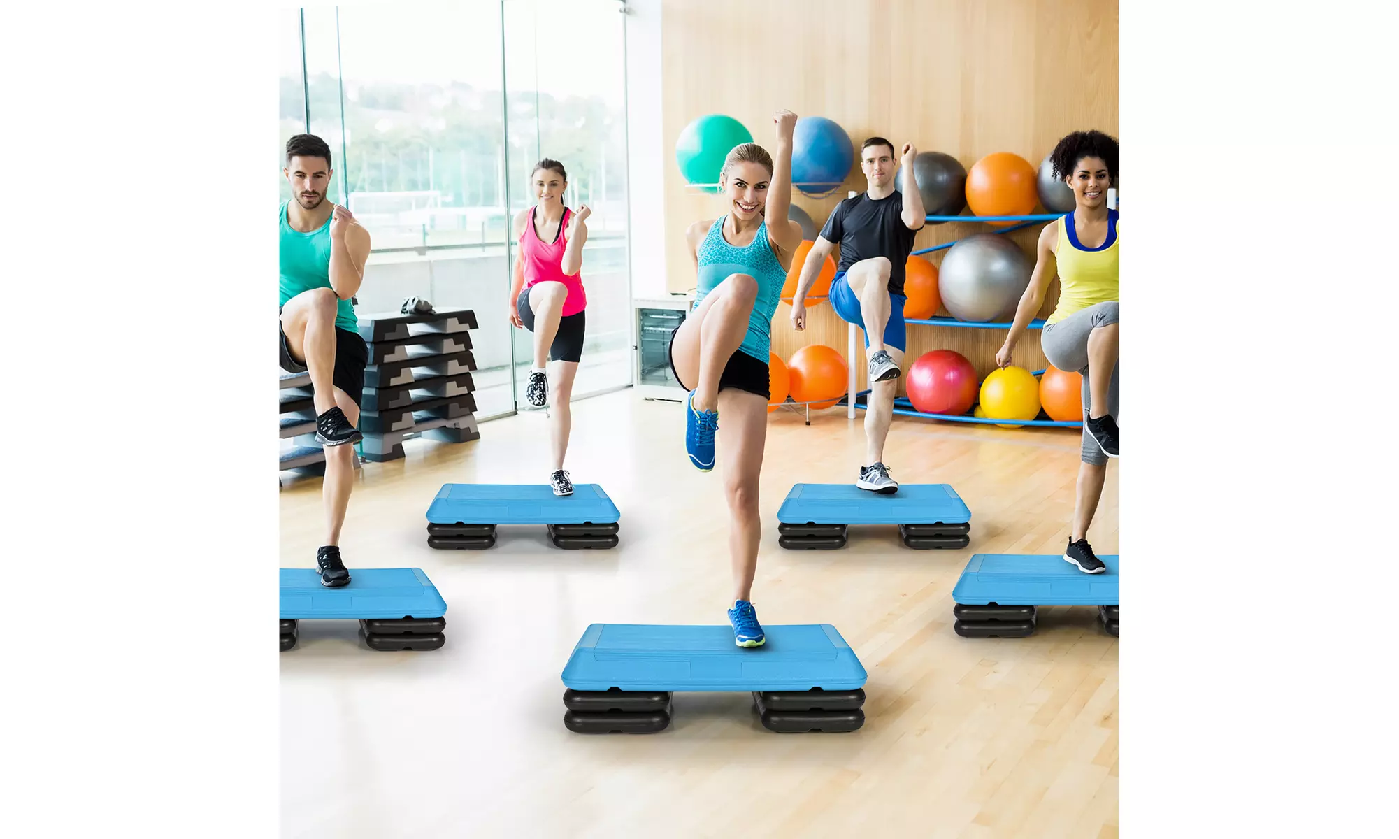 Costway 29'' Adjustable Workout Fitness Aerobic Stepper Exercise Platform Riser