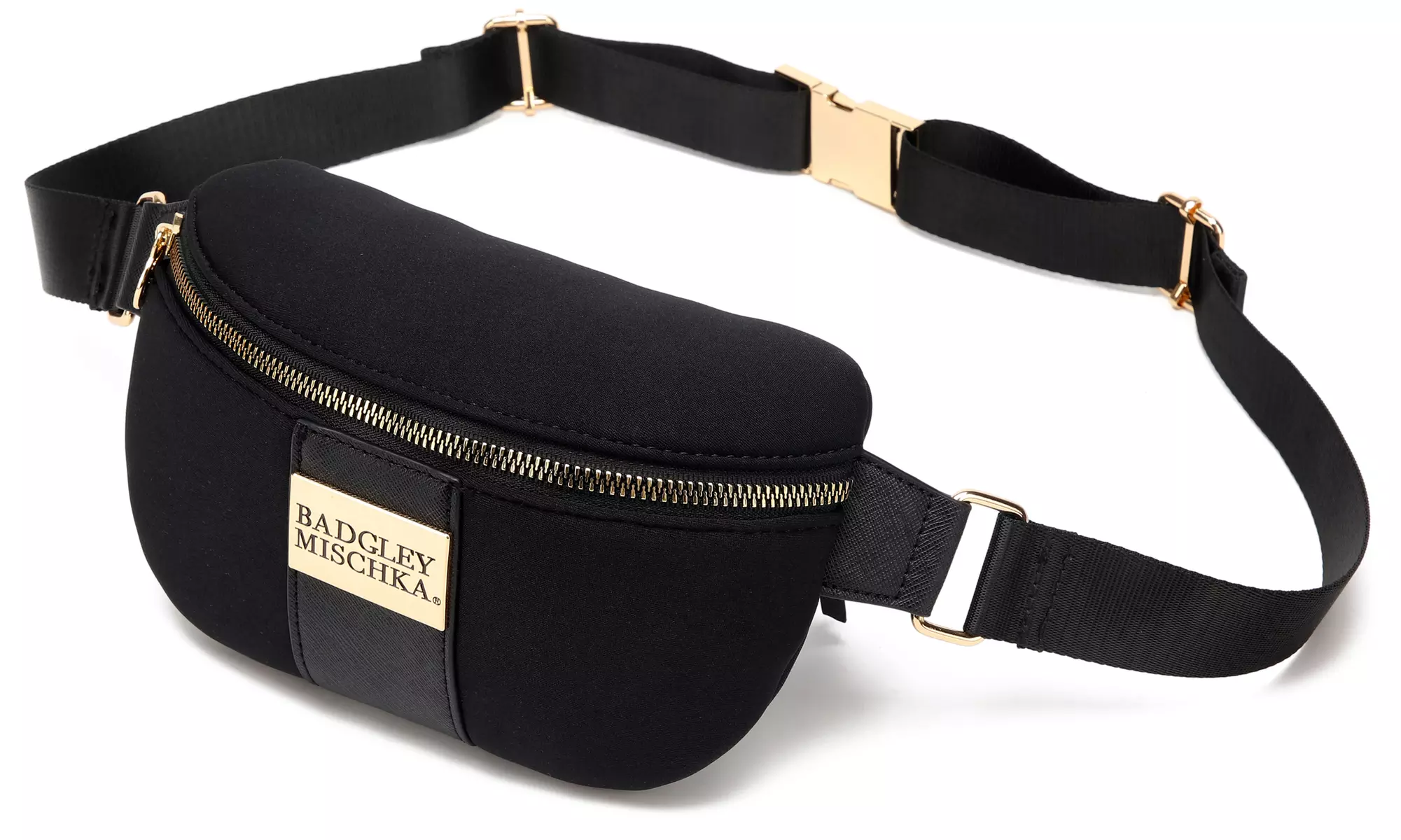 BADGLEY MISCHKA Sage Scuba and Vegan Leather Belt Bag - Fanny Pack