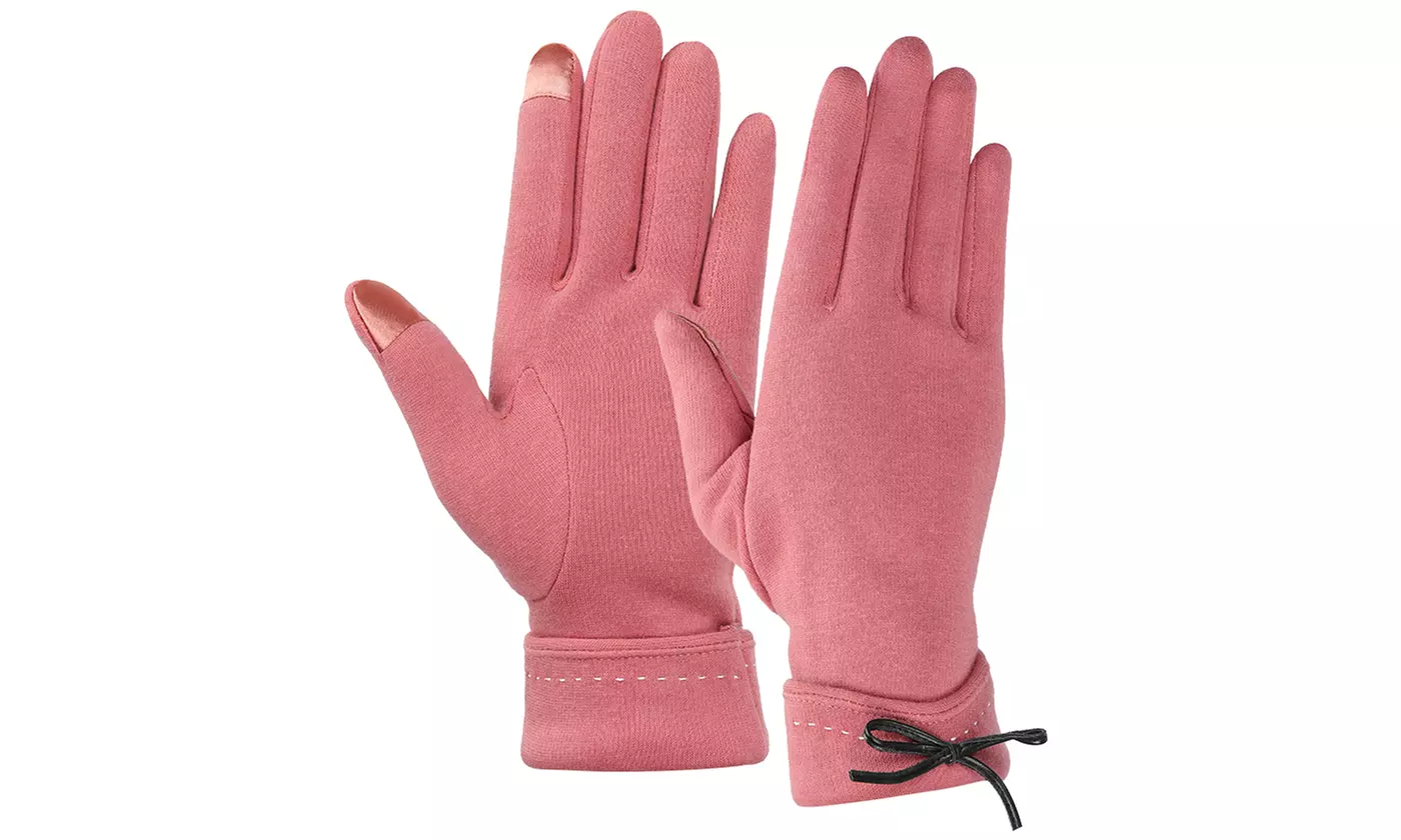 Womens Touch Screen Phone Fleece Windproof Gloves Winter Warm Wear