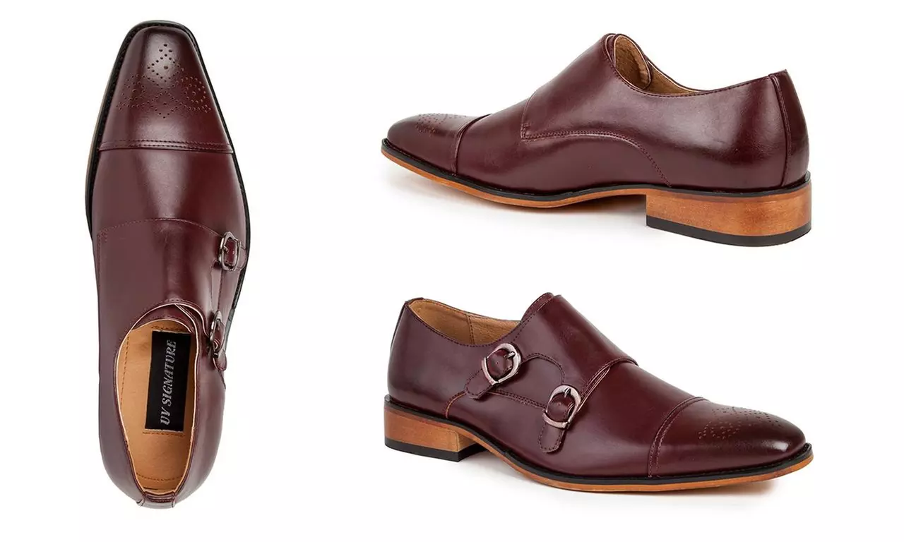 Signature Double Monk strap Cap-toe Brogues shoes - Second Medium