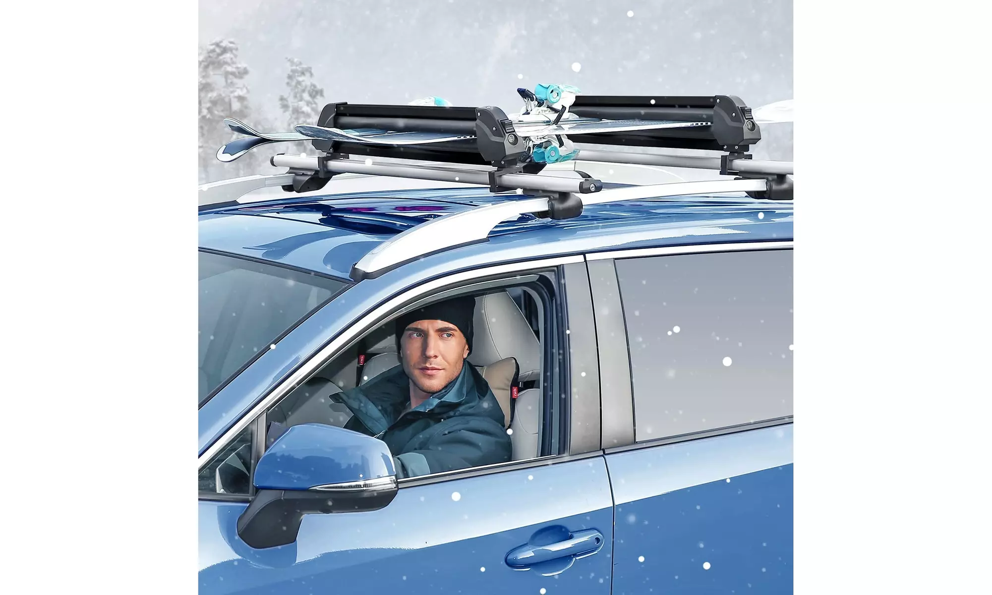  Ski & Snowboard Car Racks Universal Roof Rack for 6 Pairs - Second Medium