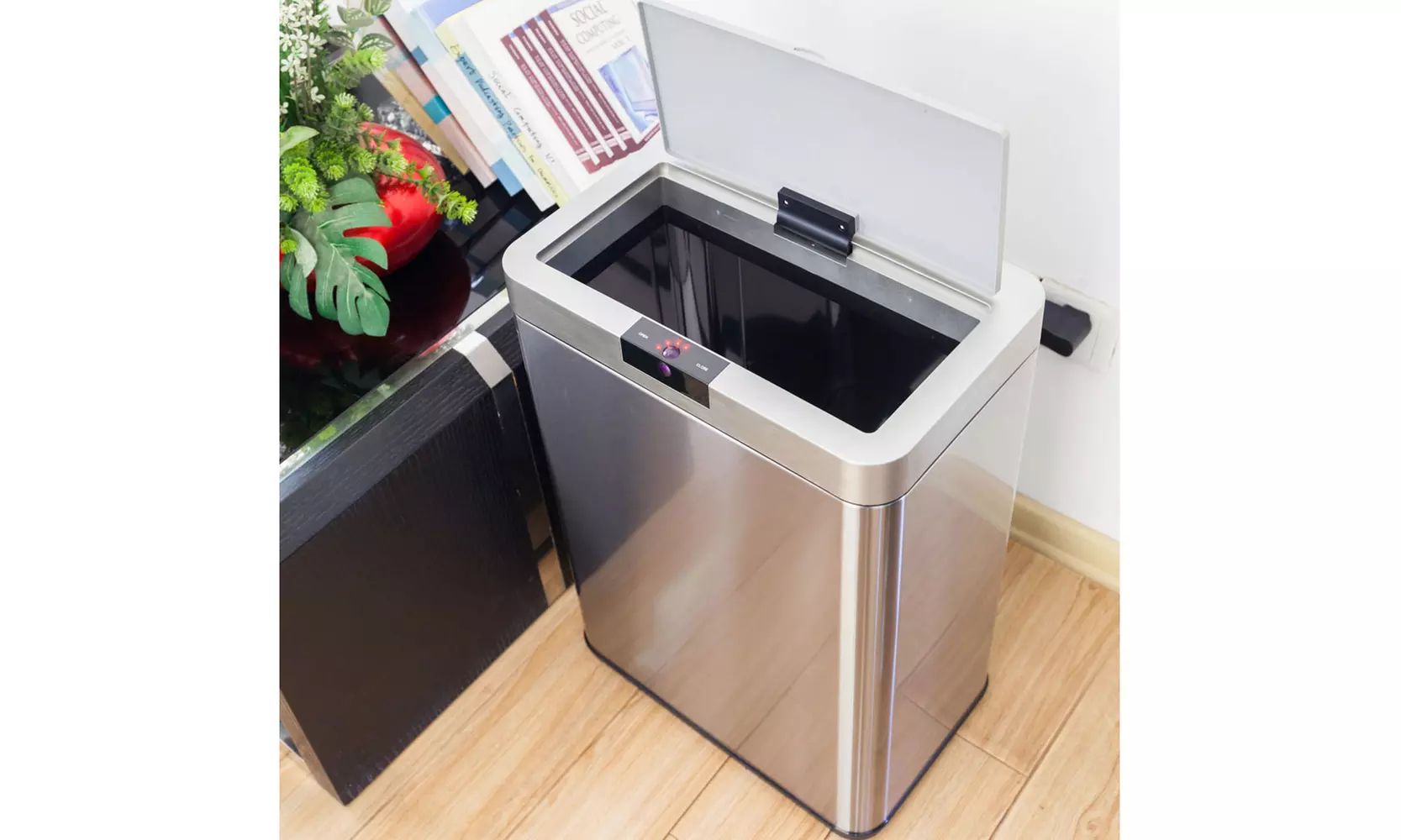 50L Inductive Touchless Full-automatic Fingerprint-resistant Garbage Trash Can - Primary Image