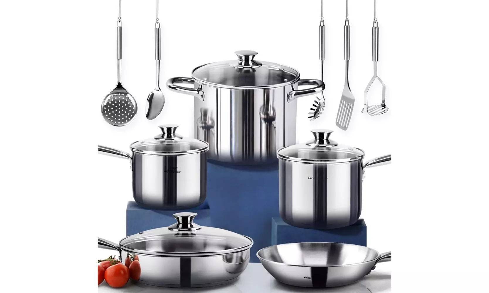 HOMI CHEF 14 Piece Nickel Free Stainless Steel  Pots and Pans Set - Primary Image
