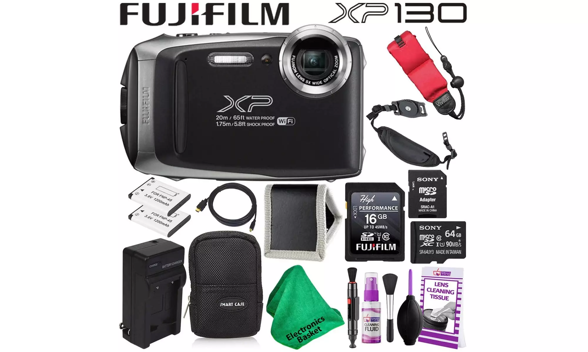 Fujifilm FinePix XP130 600019824 Waterproof Digital Camera Silver Essential - Primary Image