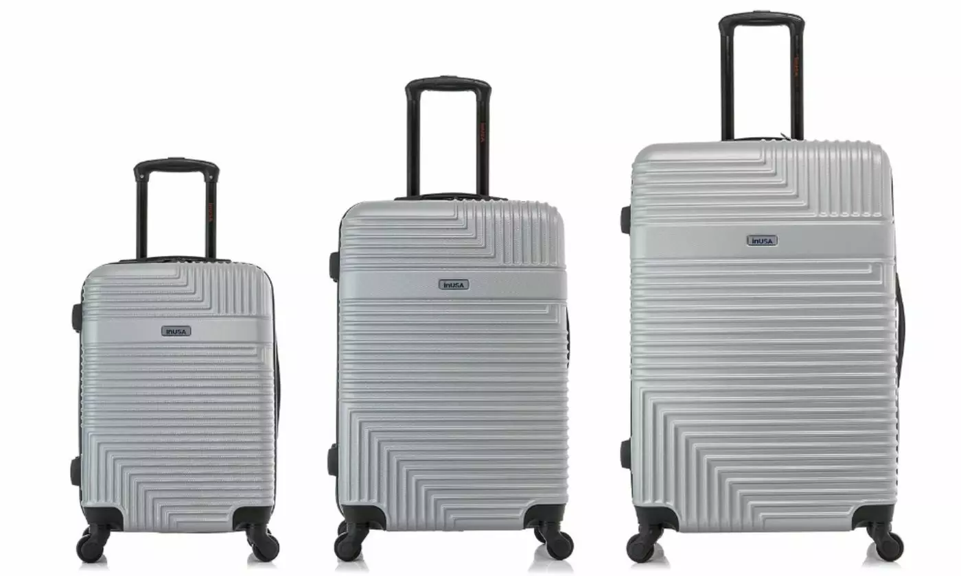 InUSA Resilience Lightweight Hardside Spinner 3 Piece Luggage Set 20"/24"/28"