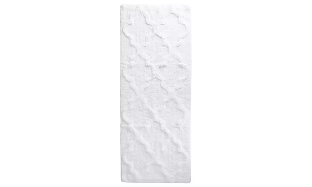 Oversized Lavish Home 100% Cotton Trellis Bathroom Mat (24" by 60")