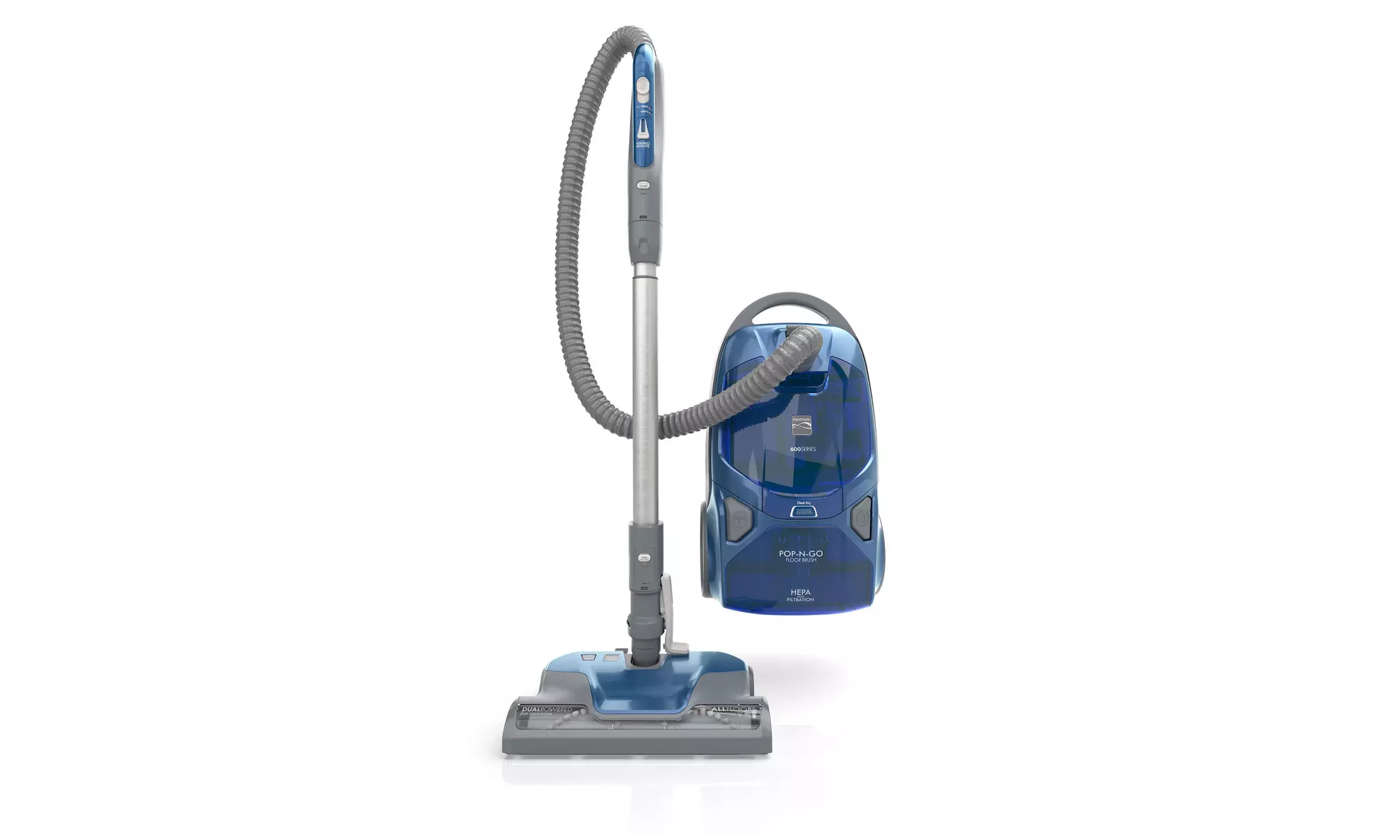 Kenmore 600 Series 14 Inch Pet Friendly Pop-N-Go Bagged Canister Vacuum, Blue - Primary Image