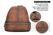 Leather Toiletry Bag For Men Dopp Kit With Travel Bottles Vintage 2 Compartments - Second Medium