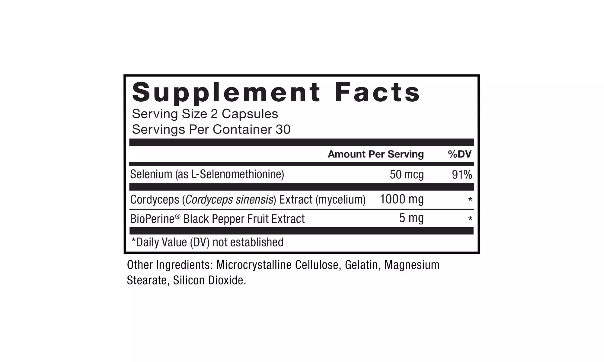 Force Factor Cordyceps Mushroom Extract 1000 MG