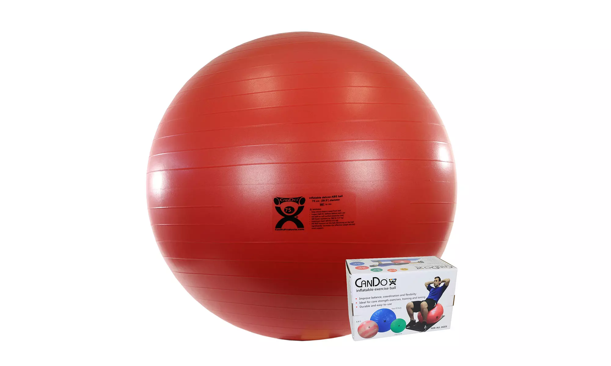 CanDo ABS inflatable Stability Exercise Ball - Primary Image