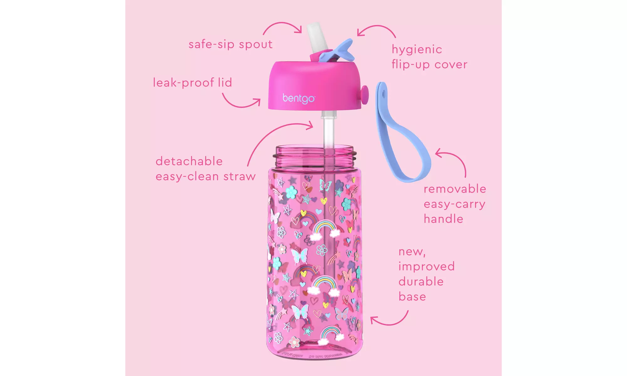 Bentgo Kids Water Bottle (1 and 2 Pack options)
