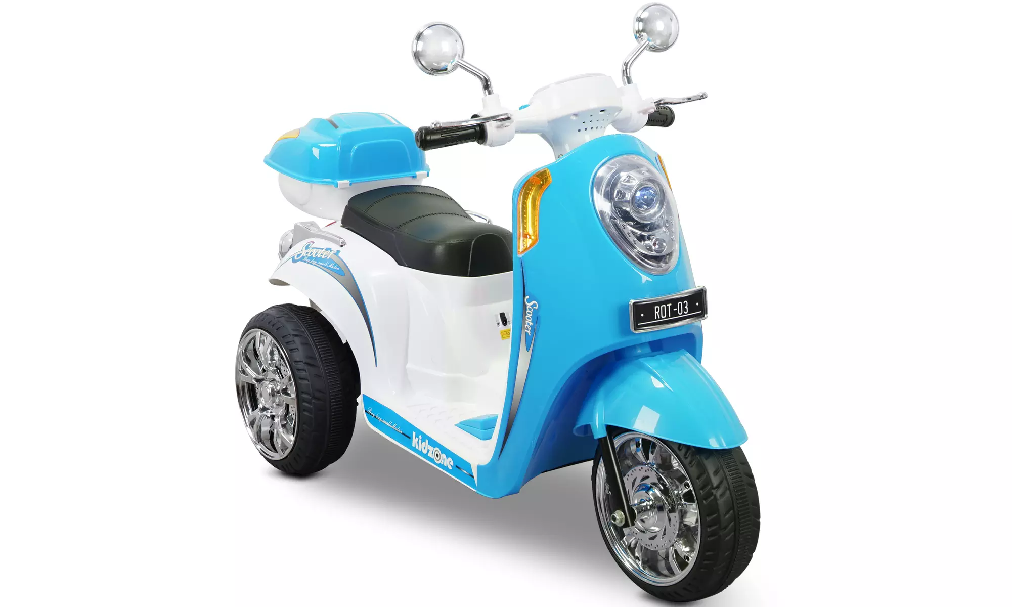 Kidzone 3-wheeler Kids Electric Ride-on Scooter Motorbike Motorcycle With Music - Primary Image