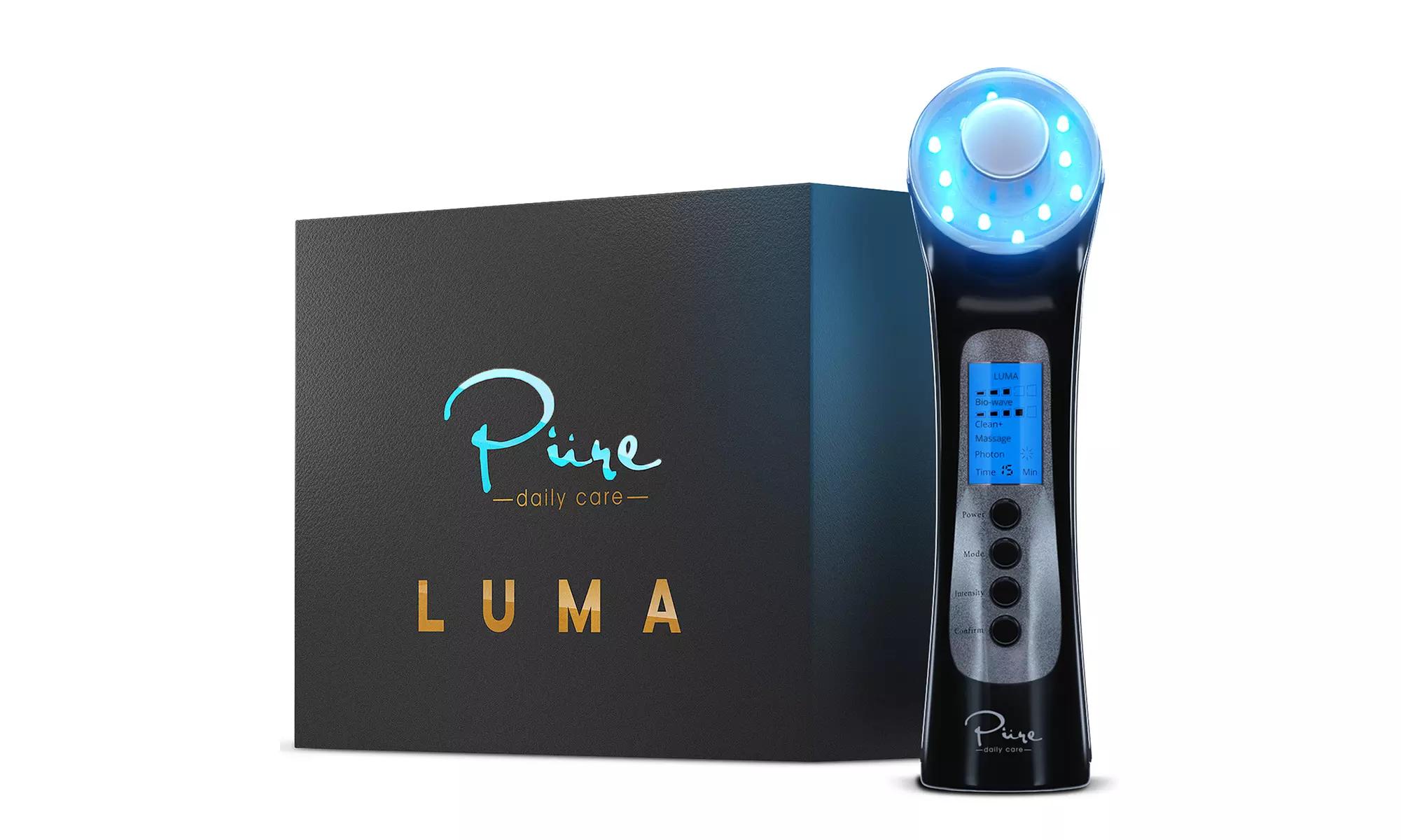 Pure Daily Care Luma - 4 in 1 Skin Therapy Wand - Ion Therapy LED Light Machine - Primary Image