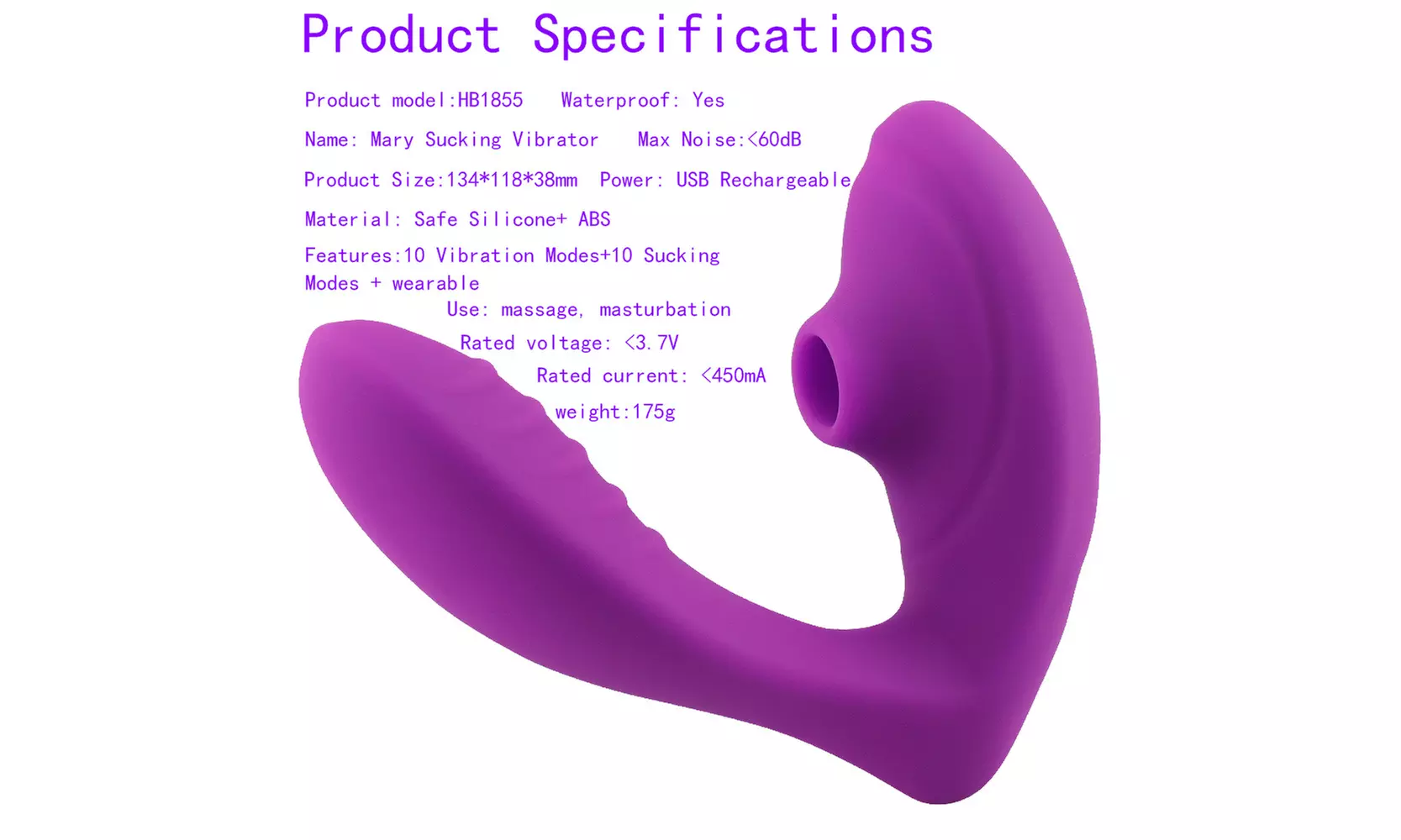 G-spot Vibrator Dildo 10 speeds vibrating mode Waterproof Massager - Second Medium