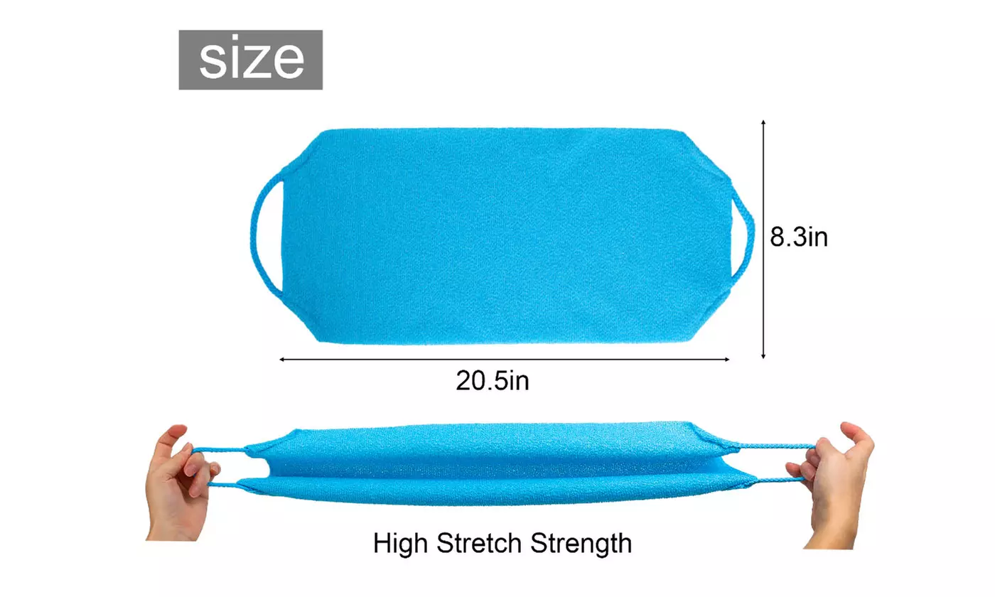 Back Scrubber Towel Strip Shower Bath Spa Skin Body Wash Cloth Soft