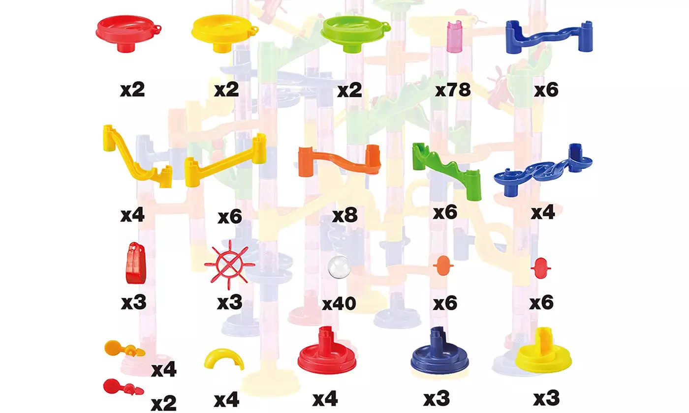 196pc Marble Run Premium Construction Building STEM Educational Building Toy Set - Second Medium