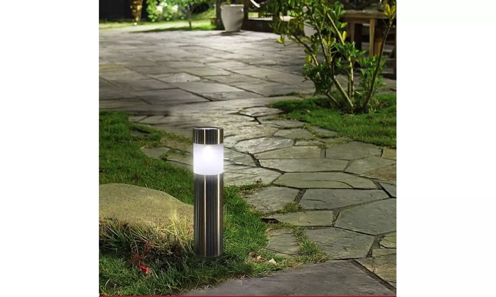 2 Pack: Lumn8 Stainless Steel Garden Lights - Primary Image