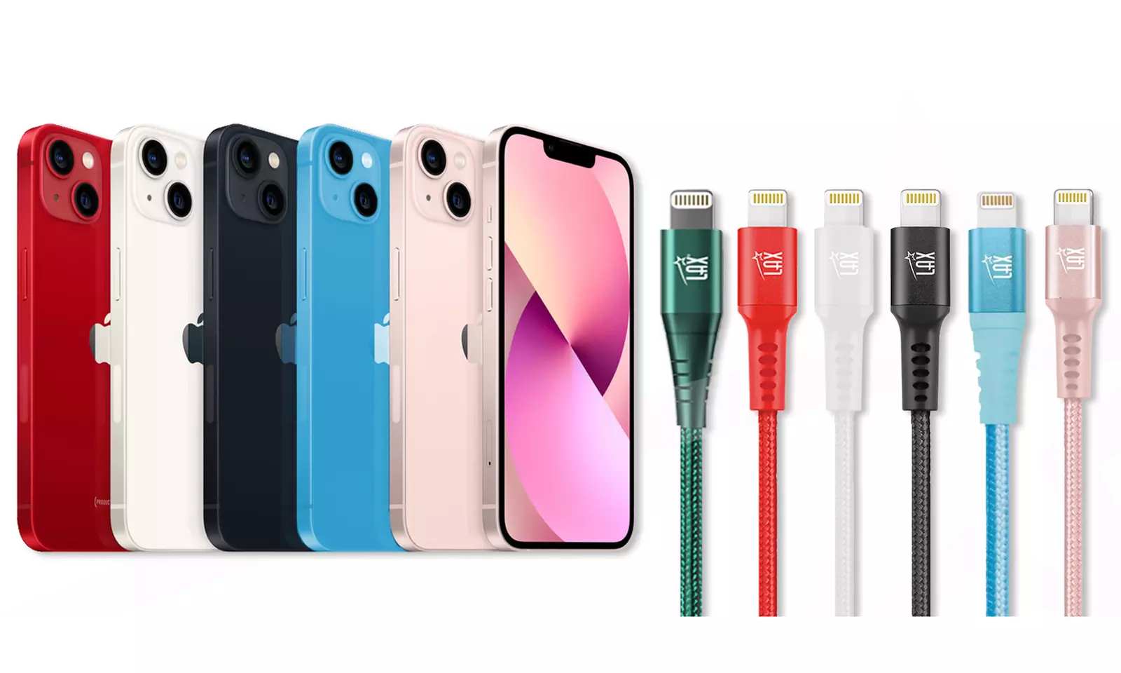 LAX Apple Certified Braided Lightning Charging Cable 4ft, 6ft or 10ft - Primary Image