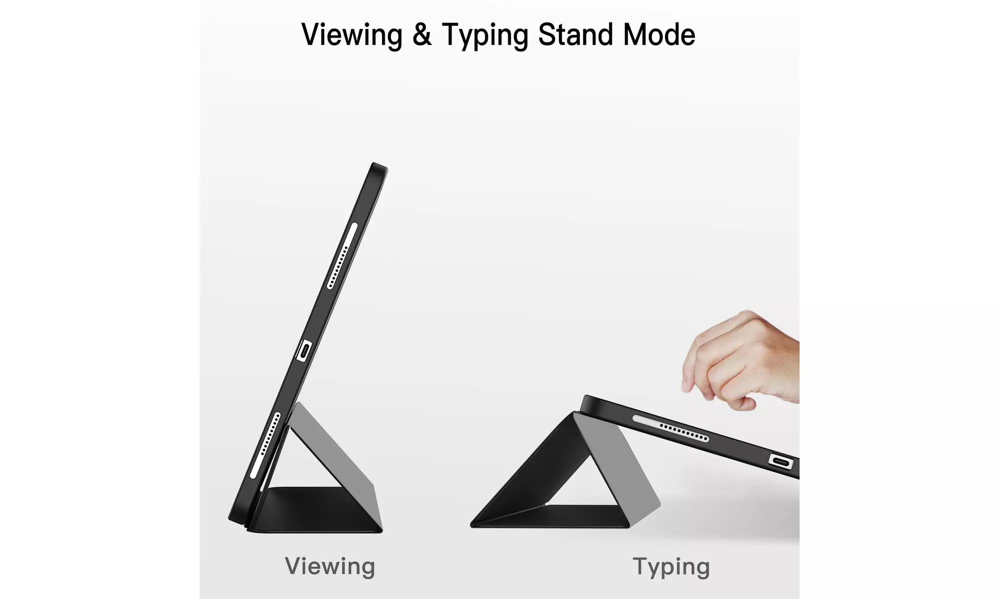 iPad Pro 12.9'' (2022/2021) Case with Pencil Holder, Support 2nd Pencil Charging