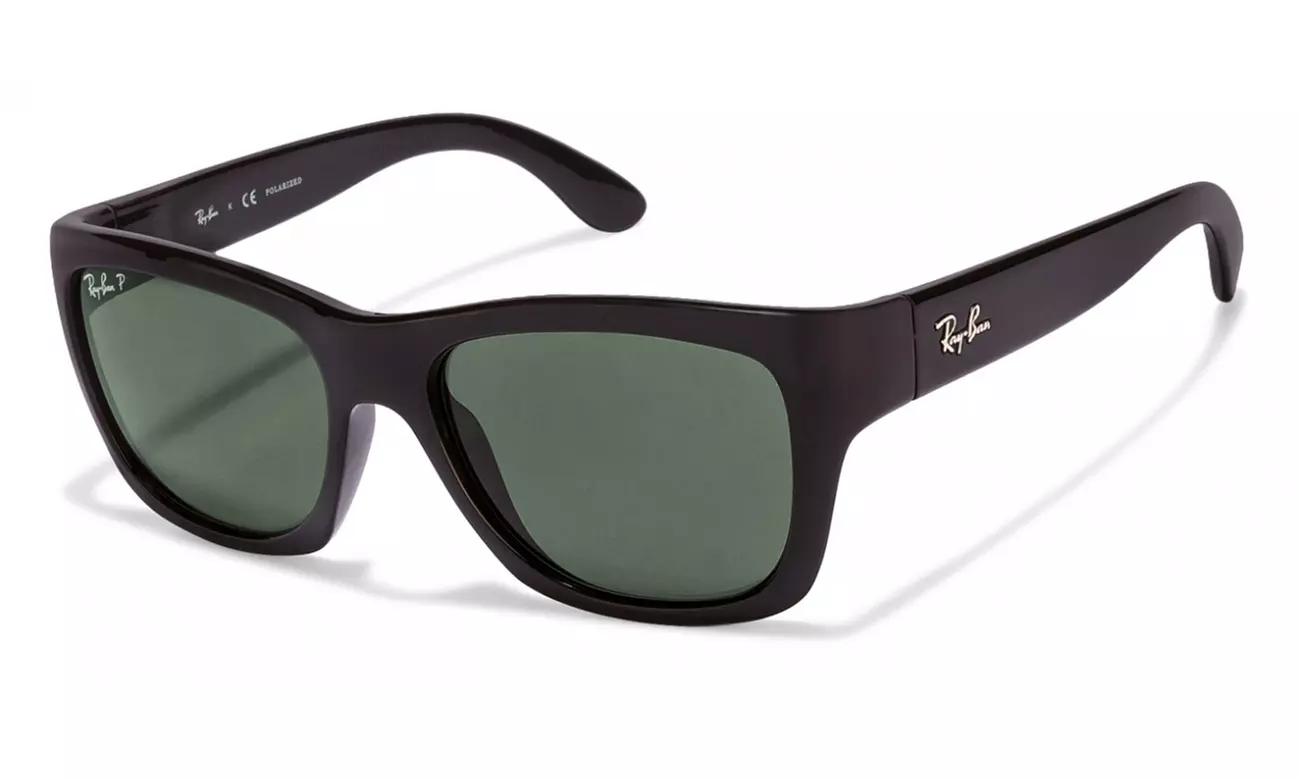 Ray-Ban Men Sunglases RB4194 601/9A 53 Black Frame / Green Polarized Lenses  - Primary Image