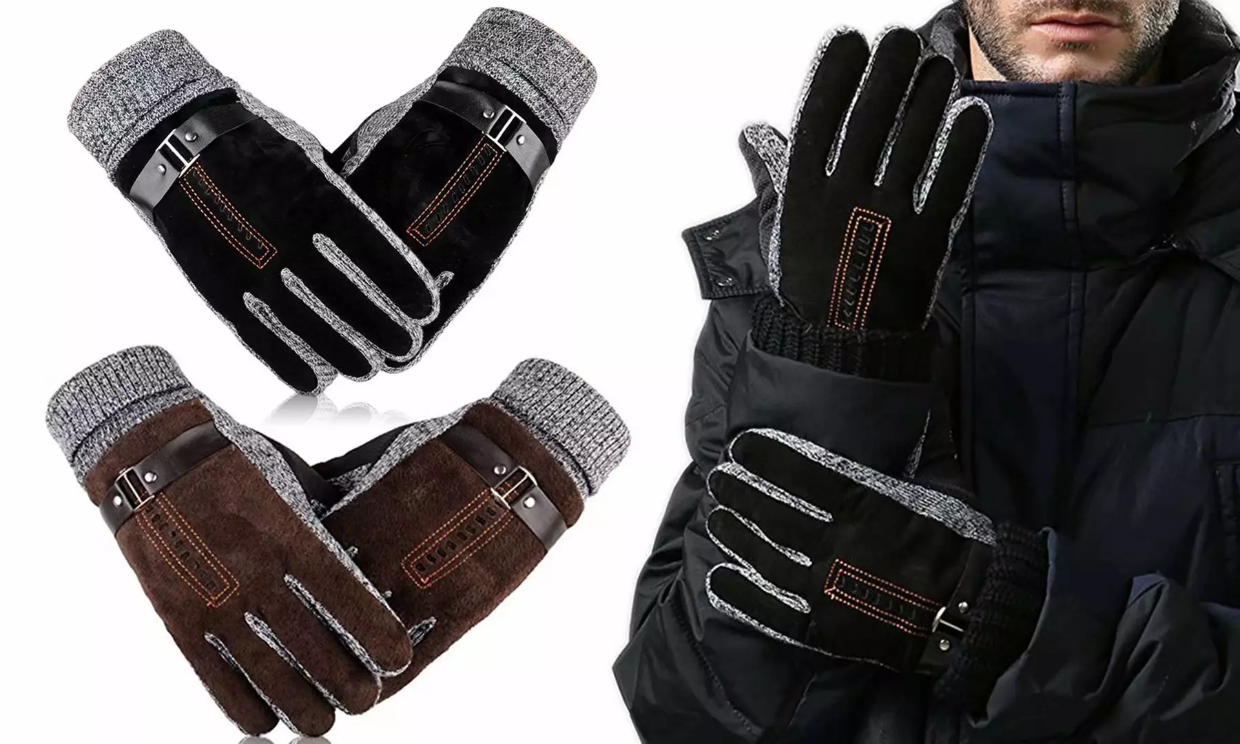 Men Anti-Skid Windproof Winter Gloves  - Primary Image