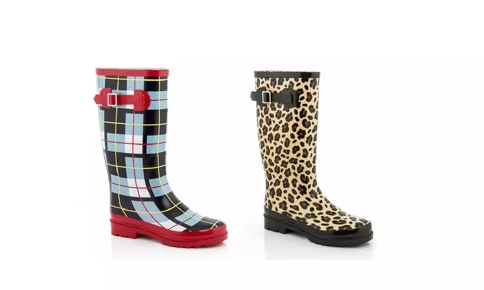 Rasolli Women's Printed Rain Boots